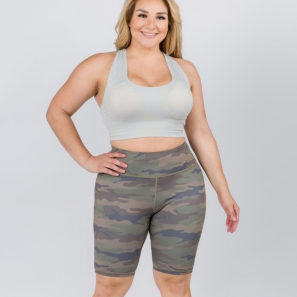 Plus Camo Bike Shorts